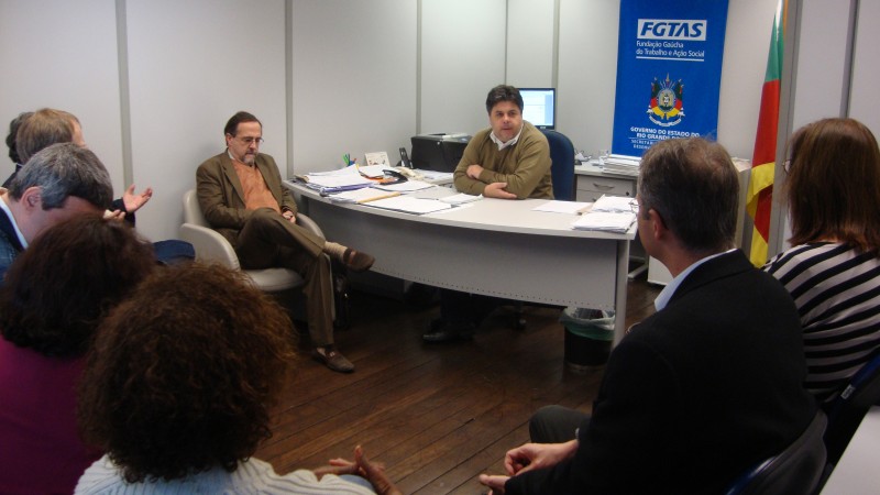 Heitor Gularte recebeu os técnicos em seu gabinete.