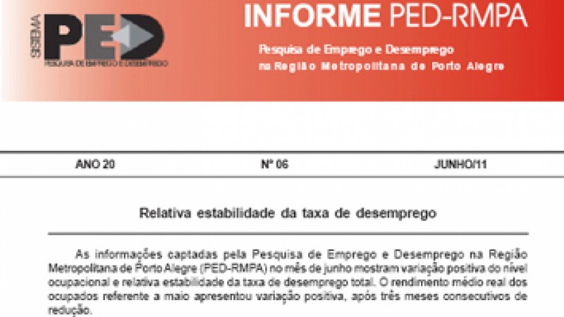 A PED é desenvolvida mensalmente.